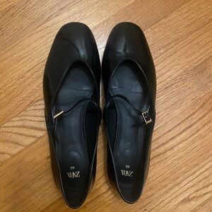Zara Black Patent Leather Mary Jane ballet flats